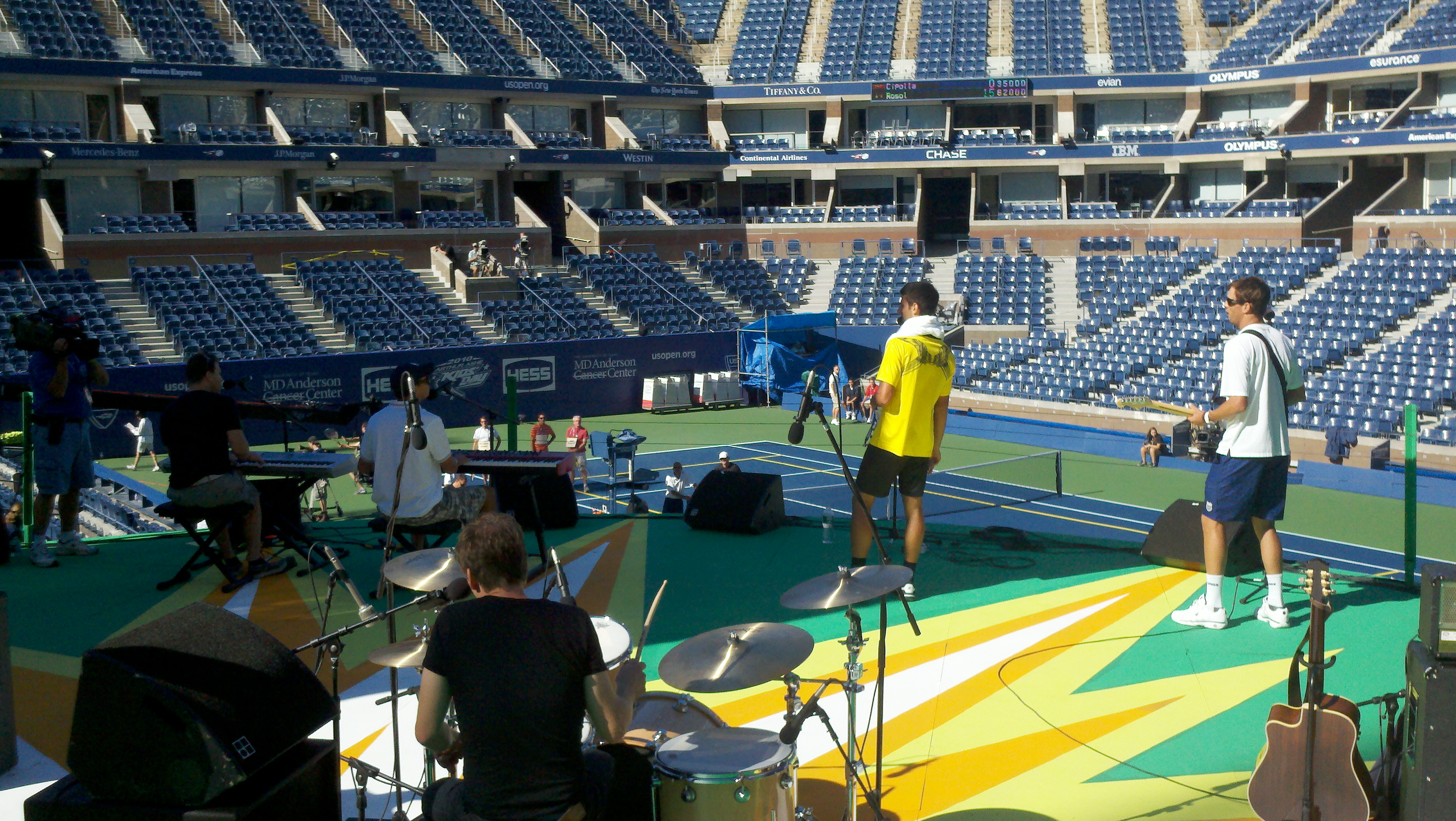 Novak Djokovic Rapping With The Bryan Bros. Band